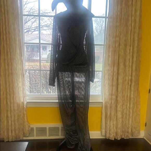 Fashion Nova Black Mesh Swim Coverup - Picture 2 of 15